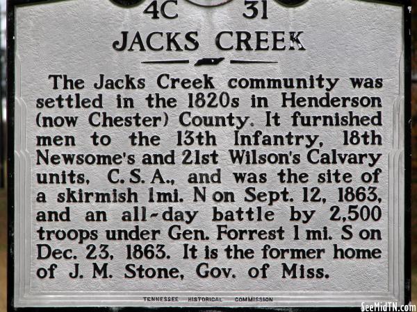Chester: Jacks Creek