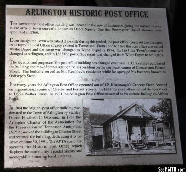 Shelby: Arlington Historic Post Office