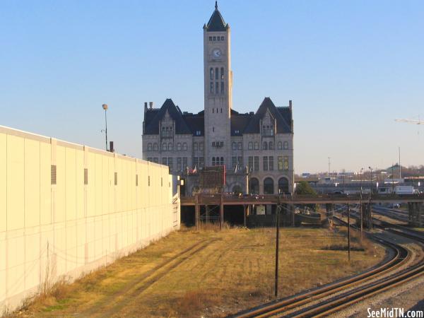 Union Station as seen from Church St. Viaduct (with zoom)