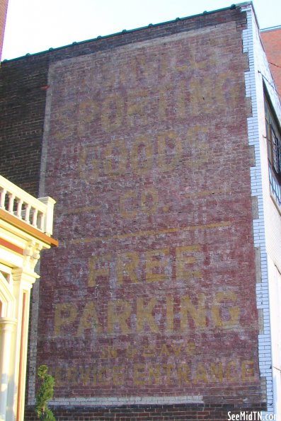 Nashville Sporting Goods faded mural