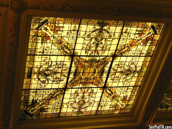 Hermitage Hotel stained glass ceiling