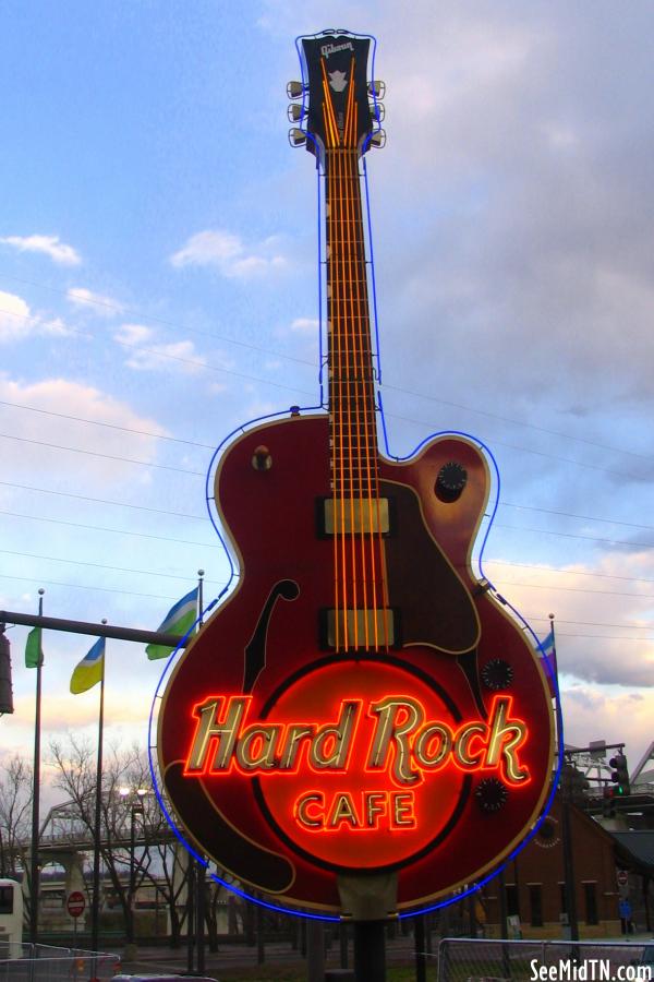 Hard Rock Cafe Neon Guitar sign