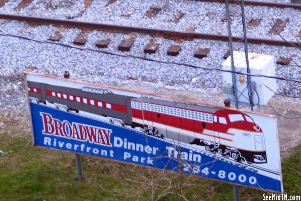 Broadway Dinner Train sign