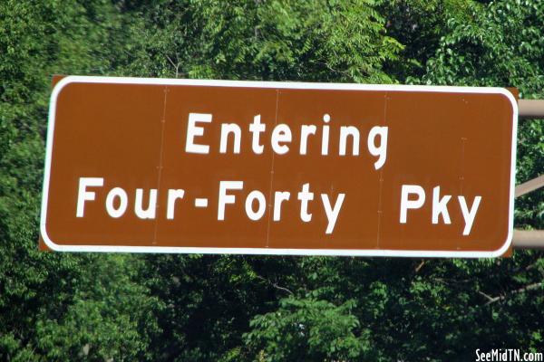 Four-Forty Pky, Entering
