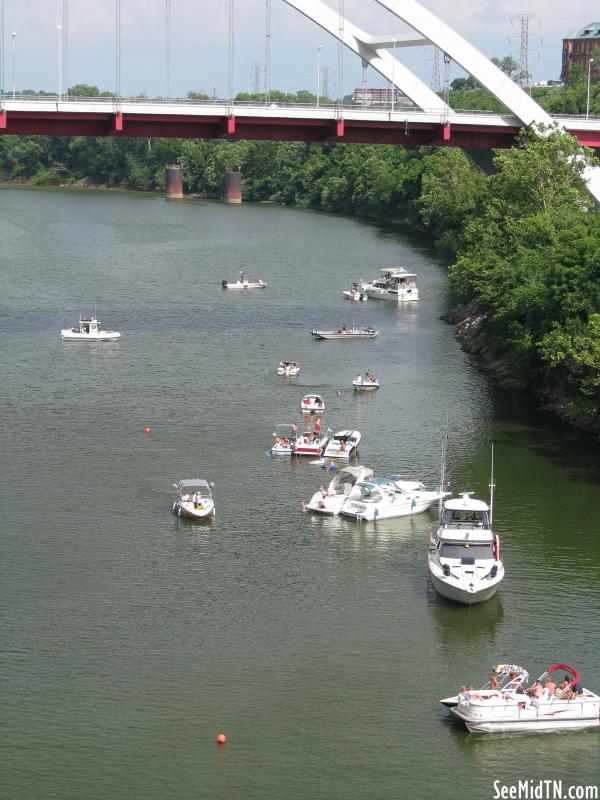 Boats along the Cumberland River