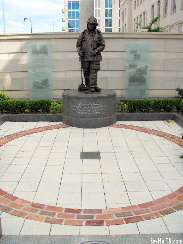Nashville firefighter memorial statue
