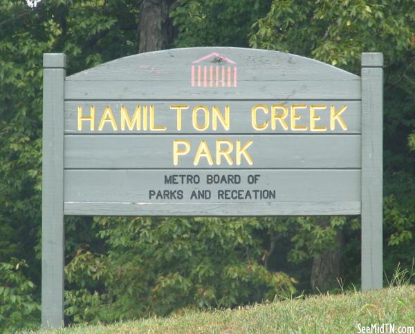 Hamilton Creek Park sign