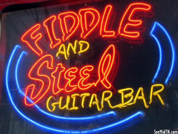 Fiddle and Steel Guitar Bar neon 