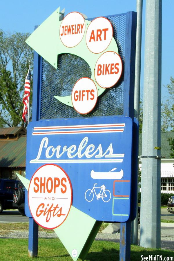 Loveless Shops and Gifts sign