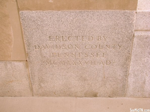 Davidson County Courthouse and Public Building cornerstone