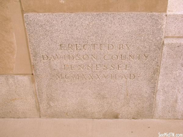 Davidson County Courthouse and Public Building cornerstone