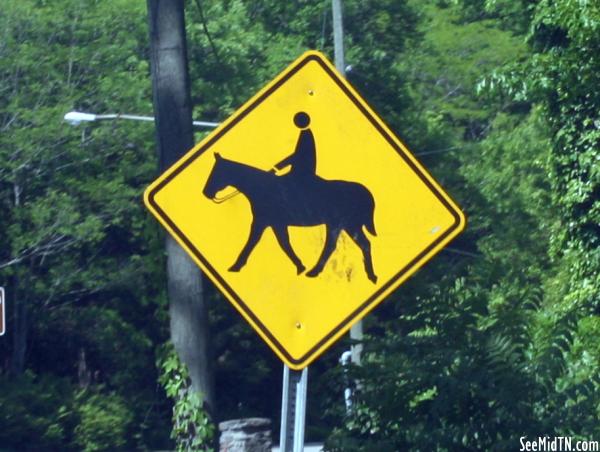 Horse Crossing sign at Warner Park