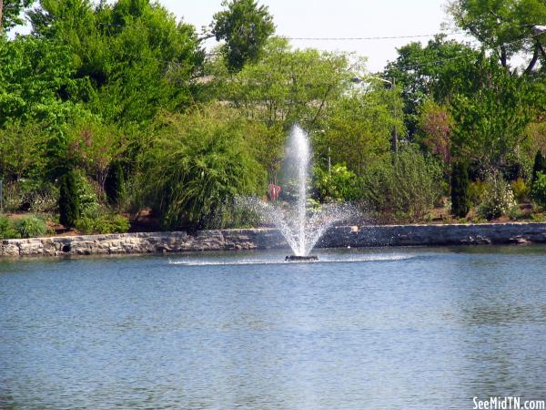 Centennial Park Watauga Lake fountain