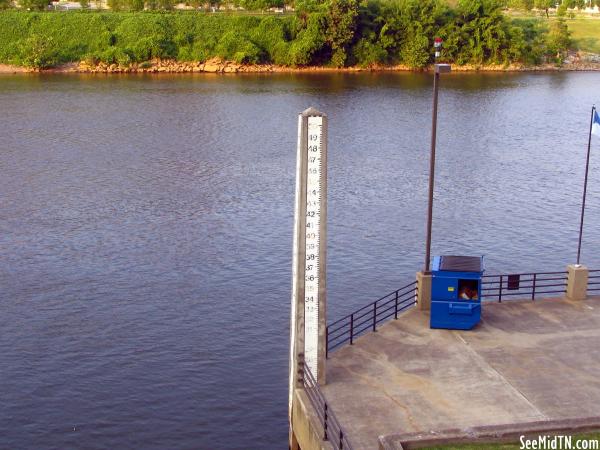 Riverfront Park flood stage marker
