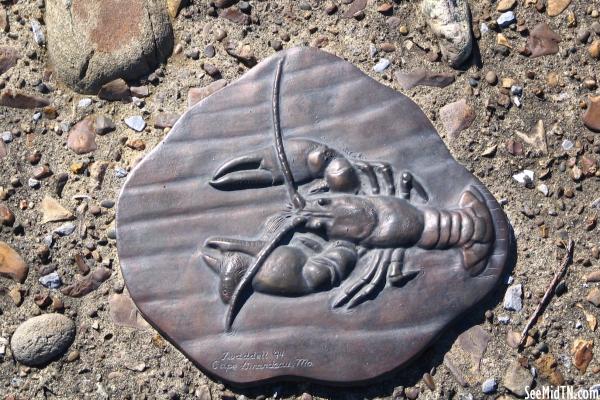 Cumberland River Greenway embedded art  Lobster