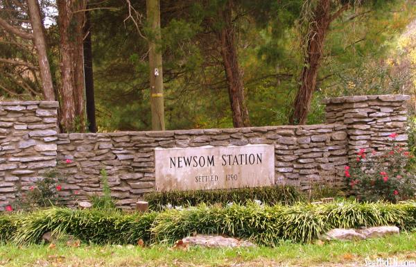 Newsom Station sign