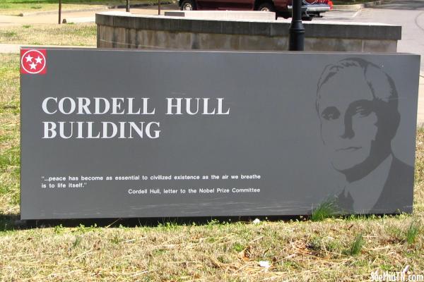 Cordell Hull Building sign