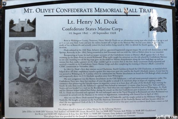 Mt. Olivet Confederate Trail - Henry Doak