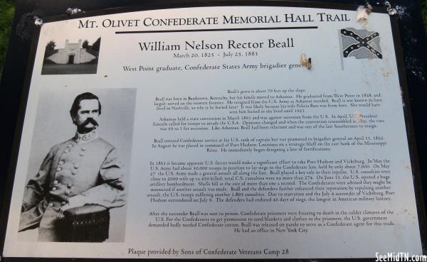 Mt. Olivet Confederate Trail - William Nelson Rector Beall