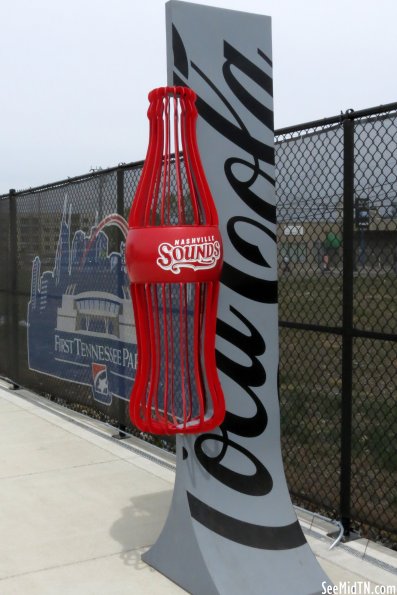 First Tennessee Park Coke Bottle display
