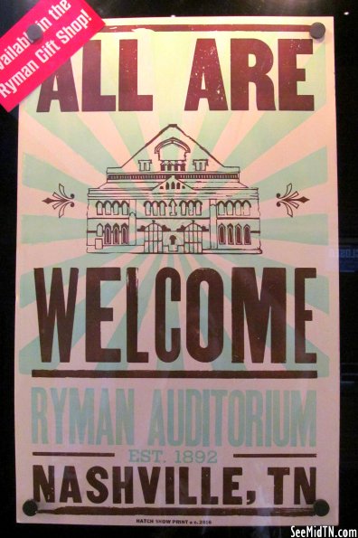 Ryman Auditorium - All Are Welcome poster