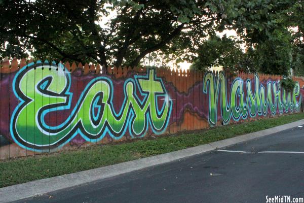 East Nashville airbrushed fence