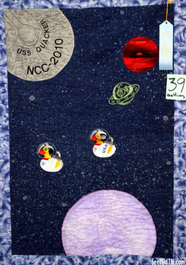 Creative Arts: Children's quilt: Star Trek and Ducks