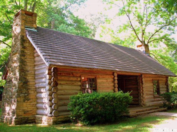 Birthplace of a Denomination 2: replica McAdow Cabin