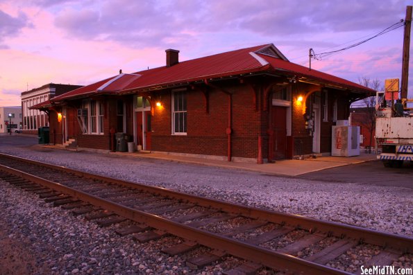 Dickson, TN Train Station at dusk