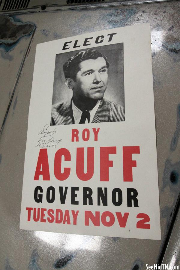 Roy Acuff for Governor autographed poster