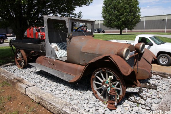 Truck with wooden cab