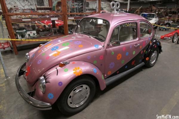 VW Bug Hippie Pink