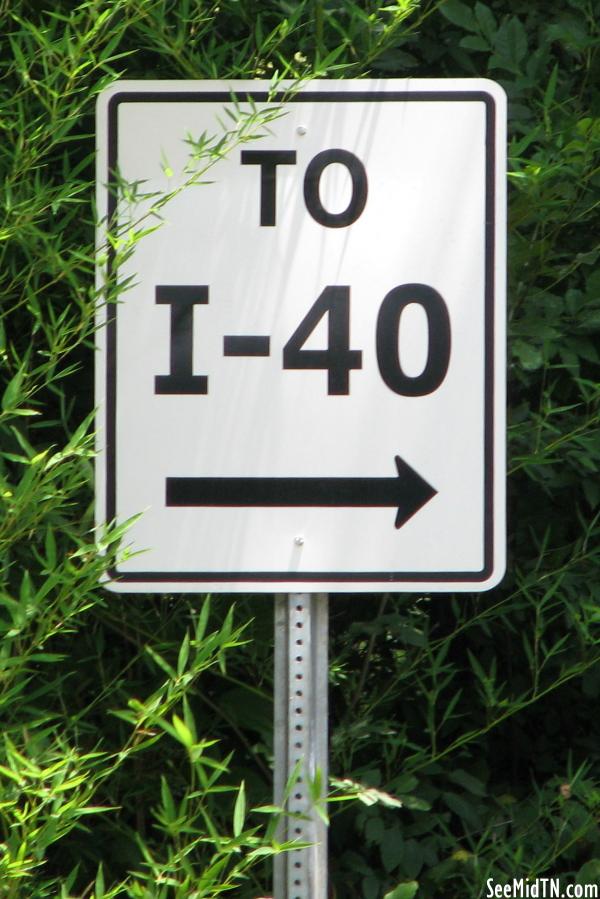 Kingston Springs sign to I-40