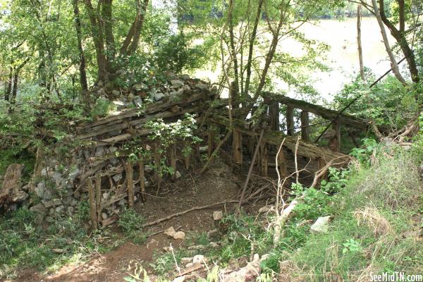 Wilhoite: Original 1846 Penstock Piers Remains