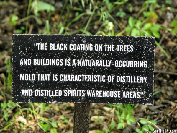 Jack Daniels Tour Black Coating on Trees sign