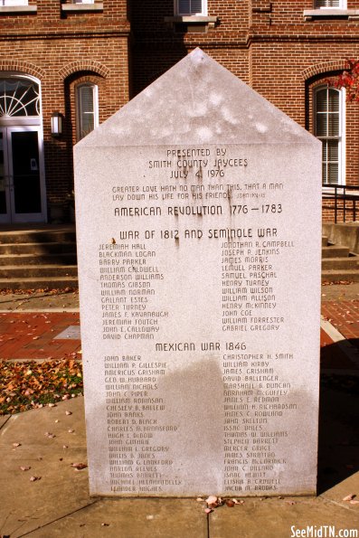 Smith County War Memorial - Carthage, TN Smith County War Memorial - Carthage, TN