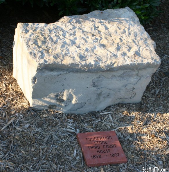 Courthouse Foundation Stone:Third 1858 Courthouse Foundation Stone:Third 1858