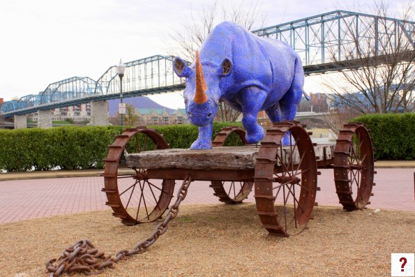 Blue Boy and Walnut Street Bridge