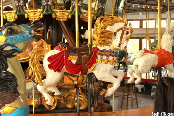 Carousel White Horse