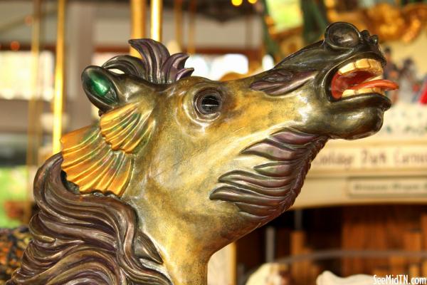 Carousel Horse Mermaid head detail