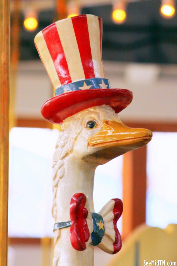 Carousel Patriotic Ostrich Detail
