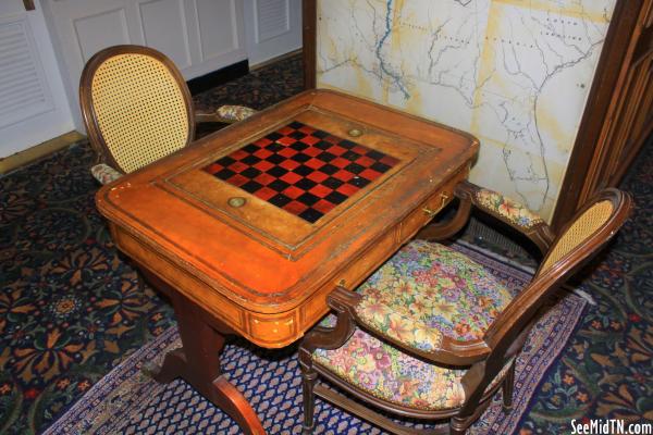 Delta Queen vintage checkerboard table