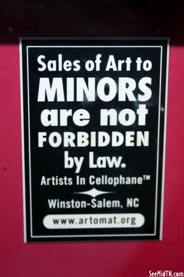 Art-O-Mat: sale of Art to Minors