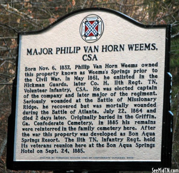 Hickman: Major Philip Van Horn Weems CSA