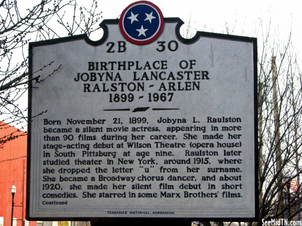 Marion: Birthplace of Jobyna Lancaster Ralston-Arlen