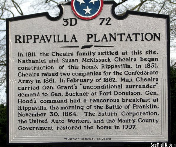 Maury: Rippavilla Plantation