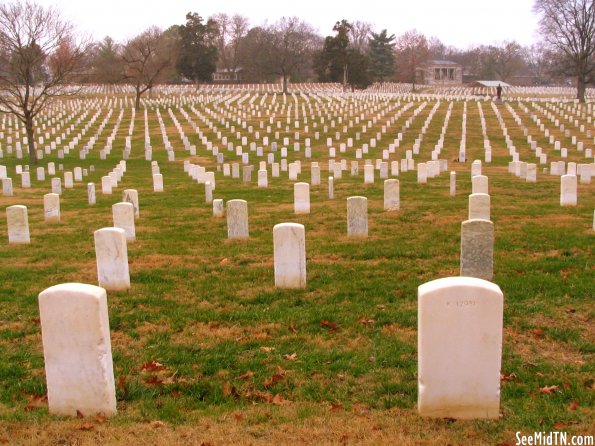 National Cemetery rows of grave markers