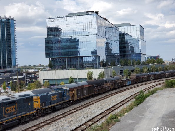 Gulch Trains seen from the new Broadway Viaduct