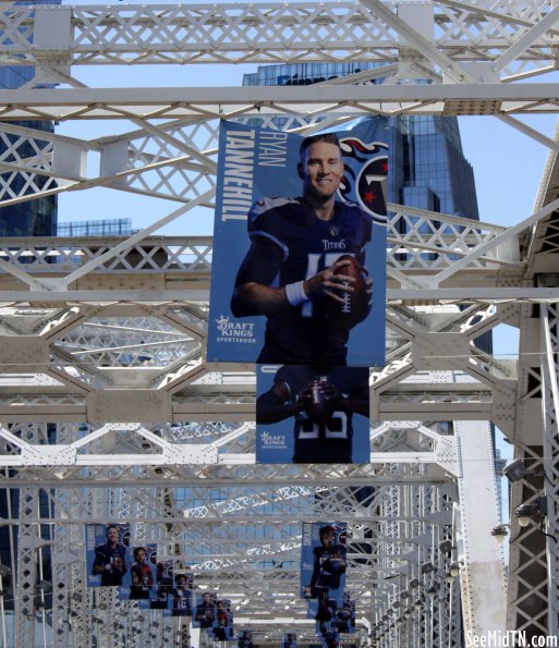 Shelby St. Bridge with Titans banners