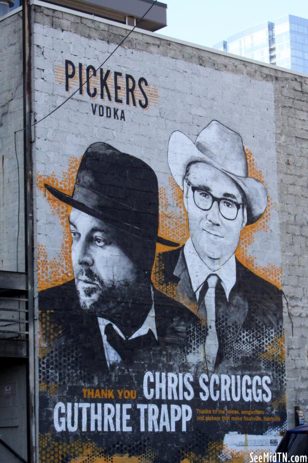 Chris Scruggs and Guthrie Trapp Pickers Vodka Mural